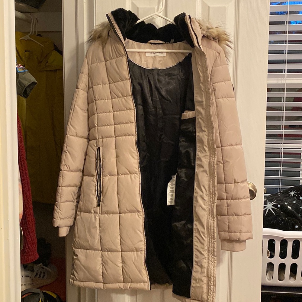 Calvin Klein hooded down winter coat